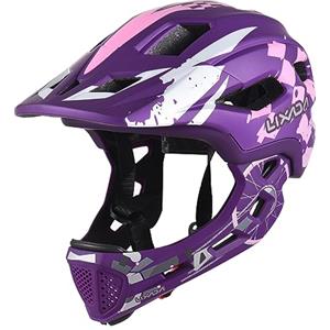 Lixada Casco da ciclismo per bambini, casco da bici per bambini staccabile integrale. Casco sportivo per bambini per MTB, BMX, skateboard e scooter con mento rimovibile per Ragazze e Ragazzi