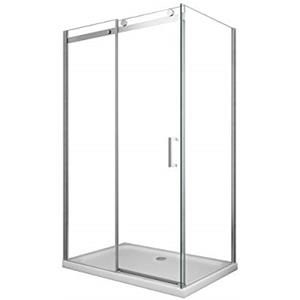 LANERI Box Doccia Angolare Reversibile Lusso Parete Fissa e Porta Scorrevole Vetro 8 mm H.190 (70 (67-69,5) x 120 (117,5-119))