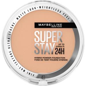 Maybelline New York SuperStay 24H Fondotinta in Polvere 9 g - Finish Matte Naturale, Resistente ad Acqua e Sudore, Tenuta Fino a 24 Ore, Tonalità 40