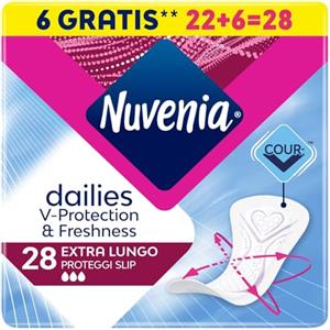 Nuvenia - Proteggi Slip, Extra Lungo Uso Quotidiano, Controllo degli Odori - 28 Pezzi