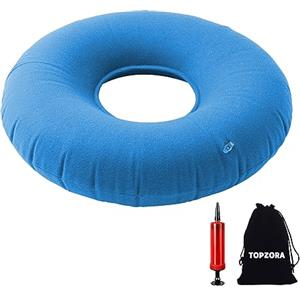Topzora Cuscino rotondo ortopedico gonfiabile cuscino antidecubito,ciambella antidecubito,cuscino emorroidi per emorroidi, nervo sciatico, piaghe da decubito, dolore al coccige in gravidanza - Blu