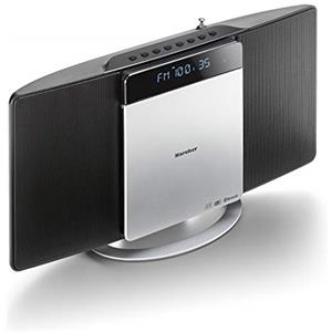 Karcher MC 6580D - Impianto compatto con lettore CD, impianto stereo verticale, Bluetooth e sveglia, radio FM e DAB+, stazioni memorizzabili, riproduzione MP3 attraverso porta USB, colore: nero