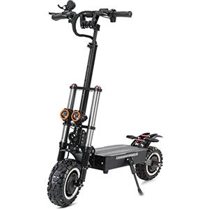 HWWH Monopattino Elettrico Adulti Sterrato Potente Scooter Elettrico Per Adulto Doppio Motore Pneumatico Tubeless Fuoristrada da 11 pollici Batteria al Litio 60V 35Ah Carico 200 kg