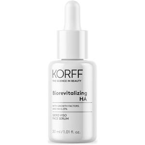 Korff Biorevitalizing HA Siero Viso 30 ml - Siero Ridensificante e Ristrutturante con Acido Ialuronico e 5 Fattori di Crescita