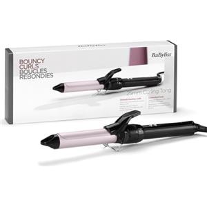Conair LLC IT BaByliss Ferro arricciacapelli 25mm, Satin Touch, 10 temperature, riscaldamento rapido, supporto integrato, Nero e rosa, C325E