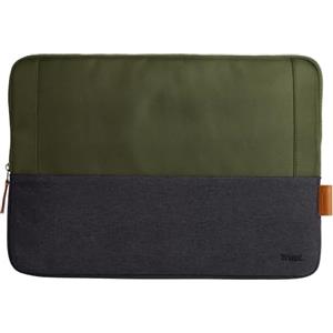 Trust Lisboa Custodia PC 16, Borsa Porta PC Realizzato in Plastica Riciclata per Computer Portatile Donna Uomo Viaggio Università Lavoro Ufficio MacBook HP Dell Asus Lenovo - Verde
