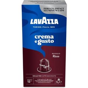 Lavazza 10 Capsule in alluminio Crema e Gusto Ricco Lavazza compatibili Nespresso