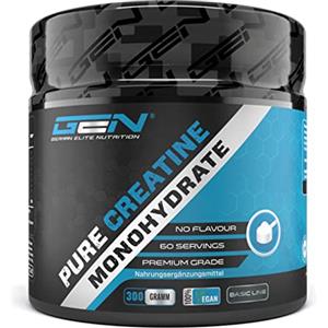 German Elite Nutrition Creatina in polvere - 300 g - Creatina monoidrato pura - Solubilità ottimale - Vegana - Senza additivi - Polvere pura - German Elite Nutrition