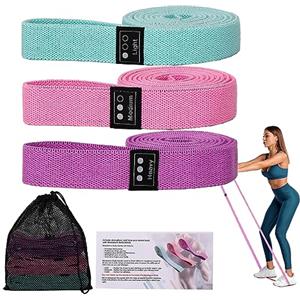 CEILIWEN Elastici Fitness Bande, CEILIWEN (3 Pezzi) Bande Elastiche di Resistenza con 3 Livelli di Resistenza, Tessuto Lungo Elastici bande per Donne Uomini per Esercizi Yoga Pilato