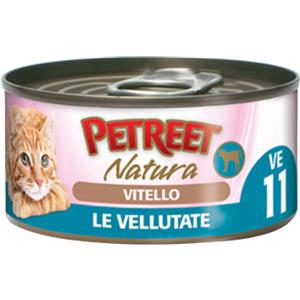 PETREET Vellutate Manzo e Vitello - Crema Gustosa per Gatti Adulti - 70 gr