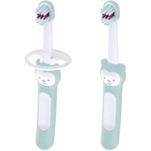 MAM Baby's Brush Box Doppia Maschio - Spazzolino per bambini 6 mesi con setole extra morbide e indicatore di dentifricio