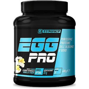 Eurosup Egg Pro 600g - Crema di Vaniglia - Purissime proteine del bianco d'uovo per sportivi