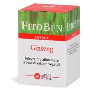 Fitoben Ginseng - Integratore alimentare in 50 capsule con azione tonico-adattogena e antiossidante