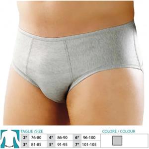 Safte Orione 560 Cintoslip Erniario Uomo Chiuso con Pelotte in Cotone Grigio Taglia 5
