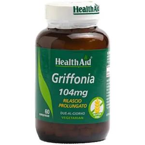 HealthAid Griffonia 60 Compresse - Integratore Alimentare per Tono dell'Umore e Controllo della Fame, Senza Glutine e Lattosio