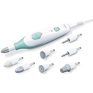 Sanitas SMA 36 - Fresa elettrica per Unghie con 7 Accessori Professionali per Manicure e Pedicure in zaffiro e feltro, Velocità a regolazione continua (3800 - 4600 giri/min)