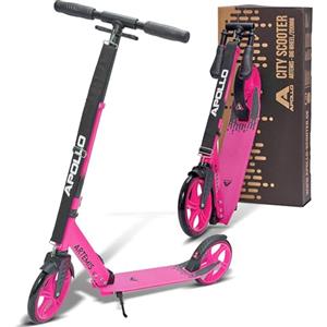 Apollo Artemis City Scooter - Scooter ragazzo, ragazza. Altezza regolabile per adulti, monopattino a ruote grandi, monopattino urbano, pratico, pieghevole per bambini dai 6 anni in su