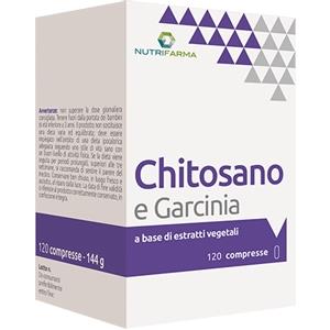 Nutrifarma Chitosano e Garcinia Integratore Controllo del Peso, 120 Compresse