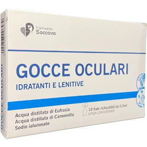 UNIFARCO Gocce Oculari Idratanti - Collirio con Camomilla, Eufrasia e Acido Ialuronico, 10 Flaconcini Monodose
