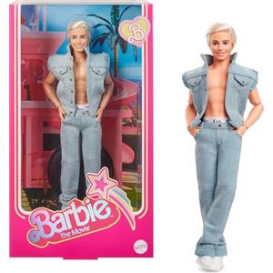 Barbie The Movie - Ken, Bambola del Film Collezione con Completo di Jeans Coordinato e Intimo Originale Ken, HRF27