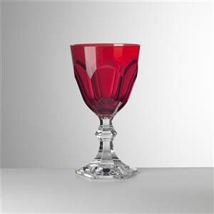 Mario Luca Giusti Calice Acqua Dolce Vita Rosso - Set di 6 Pezzi in Acrilico, Elegante e Colorato