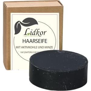 LIDKOR Shampoo Solido Naturale con Carbone Vegetale e Olio di Cocco 80g - Shampoo Antiforfora & Dermatite Seborroica con Olio di Ricino - Capelli Uomo e Donna Senza Solfati Siliconi Parabeni