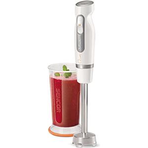 Sencor Frullatore a Immersione Professionale Extra-Silenzioso - 600W, Multifunzione con Velocità Turbo, Lame in Acciaio Inox, Accessori, Tritatutto e Frusta Elettrica - SHB 4358WH