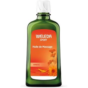 Weleda Arnica Olio per Massaggi decontratturanti per trattamenti di contratture e tensioni muscolari da fatica e stress, ideale per applicazione pre e post attività sportiva (1x200ml)