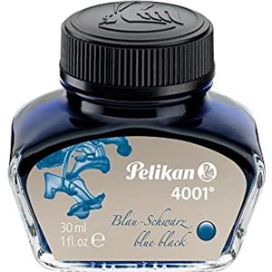 Pelikan, Inchiostro Stilografico 4001, Flacone Di Vetro Da 30 Ml, Inchiostro Per Penna Stilografica, Per Una Scrittura Fluida E Scorrevole, Colore Blu/Nero