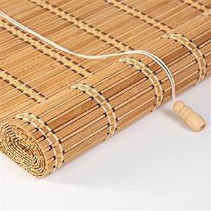SGSKEIEY Tende a Rullo in bambù Naturale,Tende a Pacchetto,Tenda a Rullo in bambù per Esterni,Tende a Lamella Naturale tessute a Mano, per Balcone Portico Patio Home (60 * 200cm/24 * 71in)