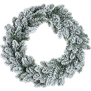 Magie di Natale Ghirlanda tonda natalizia Innsbruck color Verde innevato dietro porta decorazione Natalizia (Ø 45 cm)