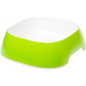 Ferplast Ciotole per Cani Glam Ciotola per Cibo e Acqua per Cani in plastica Antiscivolo, Facile da Pulire, 1,2 Litri, Verde