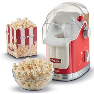 Ariete 2958 Pop Corn Maker, Party Time, Macchina per pop con, 1100 W, Capacità 600 g, Rosso