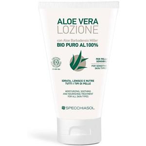 Specchiasol Aloe Vera Lozione Bio Puro 100% - Idratante e Nutriente, 150ml