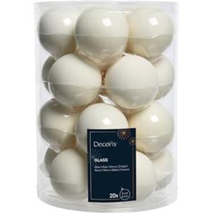 KAEMINGK Glass Machbaubles Enamel Matt Colour: Wool White Size: Dia6Cm Accessori 195