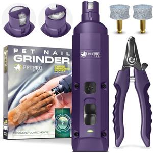 PETPROVED Tagliaunghie Elettrico per Cani & Funzionamento Senza Fili, Silenzioso (Viola)