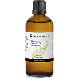 n2 Aromatherapy Olio Essenziale di Citronella - 100 ml - per Diffusori, Aromaterapia, Miscela di Massaggio, Fabbricazione di Candele