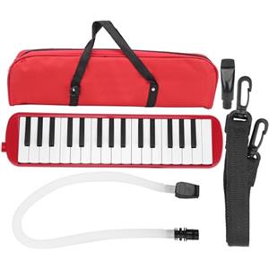 LCCEERD 32 Tasti Melodica Tastiera, Pianola Scuola Media con Bocchino per Cornetta per Esibizione Musicale, Diamonica 32 Tasti per Studenti, Principianti, Appassionato di Musica (Red)