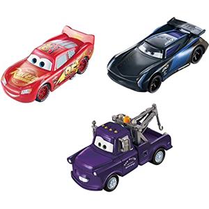 Mattel Disney Cars- Saetta McQueen, Mater e Bobby Swift Cambia Colore, Confezione da 3, Giocattolo per Bambini 3+Anni, GPB03