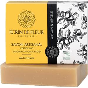 Écrin de Fleur - Sapone Biologico Artigianale all'Argan e all'argilla, Saponificato a Freddo, 1x90g