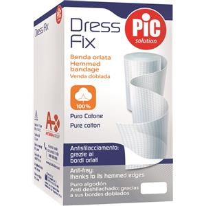 Pikdare Benda Orlata Pic Dressfix 10cm x 5m - Garza in Cotone Morbida e Idrofila con Bordi Antisfaldamento
