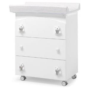 Erbesi Bagnetto Fasciatoio Tato Bianco Grigio 3 Cassetti di Erbesi
