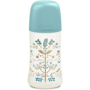 Suavinex Gold Edition Biberon 270 ml Azzurro con Tettarella in Silicone SX Pro per Bambini 3 Mesi
