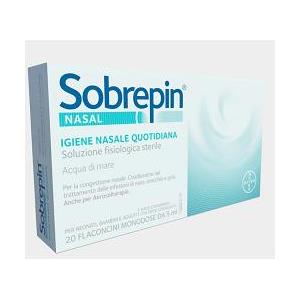 Sobrepin Nasal - Dispositivo medico sterile per igiene nasale e congestione, 20 flaconcini da 5 ml