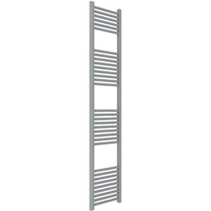 ERCOS Scaldasalviette Termoarredo Bagno Dimensioni 400x1800 MM Radiatore Bagno Colore Grigio Titanio , Attacchi da 1/2 Fornito Con Kit Montaggio