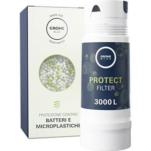 GROHE Filtro UltraSafe, Filtro di Ricambio per Sistemi GROHE Blue, per Elevare il Gusto dell'Acqua, Rimuovere il 99,999% di Batteri e il 99,5% di Piombo, Capacità Media 3000 l o 6 Mesi, 40575002