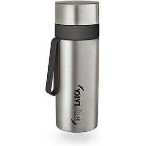 Laica Bottiglia Filtro Acqua LAICA, myLAICA Caraffa Filtrante in Acciaio Inox - Include 1 Cartuccia Filtro Acqua FAST DISC 30 Giorni, per Acqua dal Gusto Ottimo