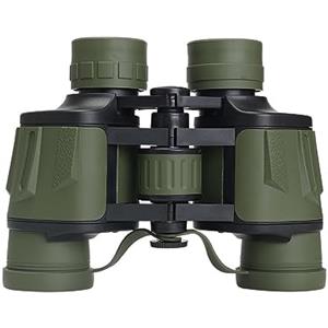 Opvisvoy Binocolo professionale 8 x 40 per adulti, durevole, portatile, a lunga distanza, foci regolabili, telescopio trasparente, binocolo per viaggi e paesaggio, 2 opzioni di colore (verde)