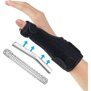 ACWOO Tutore per Pollice e Polso, Tutore Pollice Reversibile con Due Stecche Metalliche, Tutore Pollice per Destro & Sinistro, Tutore Polso Pollice Per L'artrite, la Tendinite e le Distorsioni