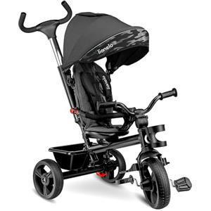 Lionelo Haari 2 in 1 Triciclo bici e passeggino fino a 25kg, Pieghevole, Fronte mamma e fronte strada, Regorabile compatto con Borsa e portabibite, Cinture a 3punti Triciclo per bambini da 1 a 5 anni